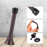 10PK 3-1/10 Spring Door Stops Red Bronze with Black Rubber Bumper Tips 15997-10PK BROWN