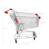 4.4 Cubic Foot 125 L Shopping Cart Grocery Supermarket Store Cart 16001