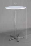 24 Round Wood Cocktail Table Adjustable Height 23.5 & 43.5 16023