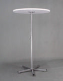 24 Round Wood Cocktail Table Adjustable Height 23.5 & 43.5 16023