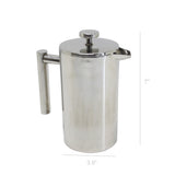 Double Wall Stainless Steel French Coffee Press, 34 oz / 1 Liter 16030