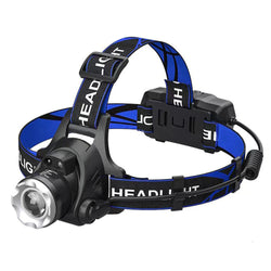 1000 LM LED Rechargeable Headlamp 3 Lighting Modes Zoomable with Motion Sensor 16036