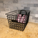 13 x 9 x 8 Small Black Wire Storage Basket 16039 BLACK