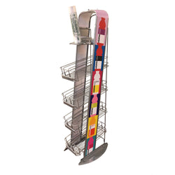 Beverage Gravity Feed Rack Display Liquor Water Drink Bottle Can Floor Stand