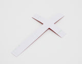 3 x 5 Red Christian Cross Sticker Church Logo Self Adhesive Label 16053
