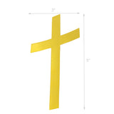 3 x 5 Gold Christian Cross Sticker Church Logo Self Adhesive Label 16054