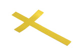 3 x 5 Gold Christian Cross Sticker Church Logo Self Adhesive Label 16054