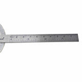 Stainless Steel Protractor 0-180 Degrees Adjustable General Measuring Tool 16056