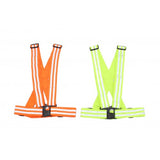 FixtureDisplays® 2PK Reflective Vest Lightweight Adjustable Safety & High Visibility Elastic for Running, Jogging, Walking 16070-2PK