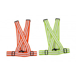 FixtureDisplays® 2PK Reflective Vest Lightweight Adjustable Safety & High Visibility Elastic for Running, Jogging, Walking 16070-2PK