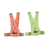 FixtureDisplays® 2PK Reflective Vest Lightweight Adjustable Safety & High Visibility Elastic for Running, Jogging, Walking 16070-2PK