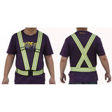 FixtureDisplays® 2PK Reflective Vest Lightweight Adjustable Safety & High Visibility Elastic for Running, Jogging, Walking 16070-2PK