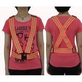 FixtureDisplays® 2PK Reflective Vest Lightweight Adjustable Safety & High Visibility Elastic for Running, Jogging, Walking 16070-2PK