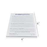 25 Sheets Suggestion Cards 4 X 6 Inchs Blue comment Cards Suggestion Slips 16078