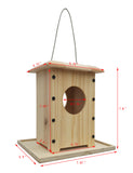 FixtureDisplays? 7.8 X 5.9 X 7.8 Hanging Wood Bird Feeder Kit Craft Your Own Nesting Project 16088