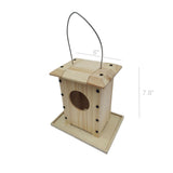FixtureDisplays? 7.8 X 5.9 X 7.8 Hanging Wood Bird Feeder Kit Craft Your Own Nesting Project 16088