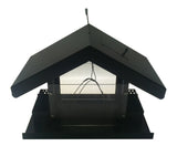 Metal & Acrylic Bird Feeder Bird House Outdoor Seed Feeder Garden   Black 16090