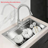 31.5" X 19.7" Single Bowl Stainless Steel Sink with Workbench Farmhouse Sinks 16097-800mm Sink