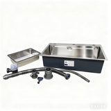 31.5" X 19.7" Single Bowl Stainless Steel Sink with Workbench Farmhouse Sinks 16097-800mm Sink