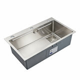 31.5" X 19.7" Single Bowl Stainless Steel Sink with Workbench Farmhouse Sinks 16097-800mm Sink