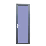 27.6 X 83 inchs Glass Interior Door Slab with Prehung Aluminun Jamb and Lockset 16098