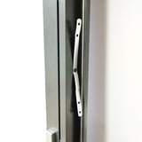 27.6 X 83 inchs Glass Interior Door Slab with Prehung Aluminun Jamb and Lockset 16098