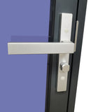 27.6 X 83 inchs Glass Interior Door Slab with Prehung Aluminun Jamb and Lockset 16098