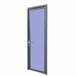 27.6 X 83 inchs Glass Interior Door Slab with Prehung Aluminun Jamb and Lockset 16098