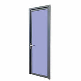 27.6 X 83 inchs Glass Interior Door Slab with Prehung Aluminun Jamb and Lockset 16098