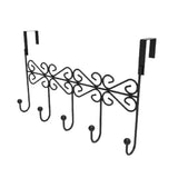 Over the Door Hook Rack Metal Hanger 5 Hook Clothes Hanger Hat Door Hanger