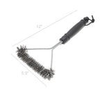BBQ Barbecue Grill Brush Stainless Steel Bristles Brush Oven Cleaning Brush Tool