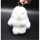 Real Mink Fur Rabbit Pendant Bag Charm Bunny Fur Key Chain Cute Fur Bunny Gift