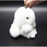 Real Mink Fur Rabbit Pendant Bag Charm Bunny Fur Key Chain Cute Fur Bunny Gift