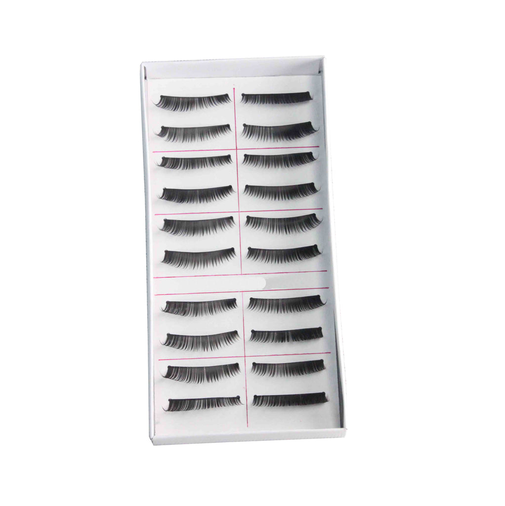 10_Pairs_Long_Cross_Fake_Eyelashes_Makeup_Natural_3D_False_Thick_Black ...