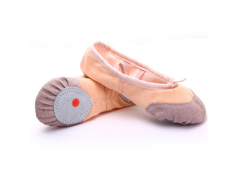 Adult Size 7.5 Pink Color Canvas Ballet Dance Shoes Slippers Dance Gymnastics