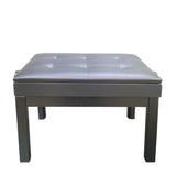 Adjustable Black Piano Bench Faux Leather Wooden Piano Stool with Padded Cushion 16132