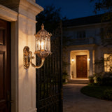 13H Bronze Outdoor Light Fixtures Wall Mount Aluminium Waterproof 16145