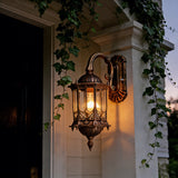 13H Bronze Outdoor Light Fixtures Wall Mount Aluminium Waterproof 16145