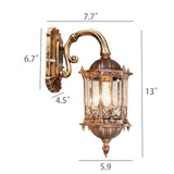 13H Bronze Outdoor Light Fixtures Wall Mount Aluminium Waterproof 16145