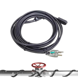 15 Ft. 120 V Self-Regulating Heating Cable, for Pipe Freeze Protection, Black 16147