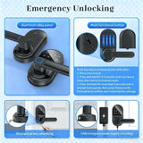Smart Keypad Door Lock 5-in-1 Keyless Entry Fingerprint APP Control Handle 16155