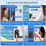 Smart Keypad Door Lock 5-in-1 Keyless Entry Fingerprint APP Control Handle 16155