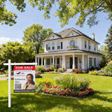 72x36 White Vinyl Real Estate Sign Post for 24x36 Graphic, Weatherproof PVC 16156