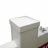 72x36 White Vinyl Real Estate Sign Post for 24x36 Graphic, Weatherproof PVC 16156
