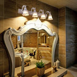 25.63inch Glass Wall Sconce E14 Bathroom Light Vintage Gold Accent 16164