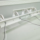 25.63inch Glass Wall Sconce E14 Bathroom Light Vintage Gold Accent 16164