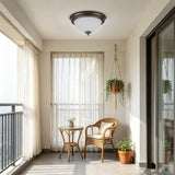 13¡± Flush Mount Ceiling Light Fixture Dome Frosted Glass E26/E27 Vintage Lamp 16165-FLUSH CEILING LIGHT