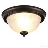 13¡± Flush Mount Ceiling Light Fixture Dome Frosted Glass E26/E27 Vintage Lamp 16165-FLUSH CEILING LIGHT