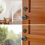 Matte Black Entry Door Lock Ball Handle Keyed Lock Stainless Steel Exterior 16167