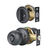 Matte Black Entry Door Lock Ball Handle Keyed Lock Stainless Steel Exterior 16167